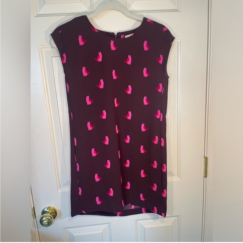 LOFT cat graphic shift dress xxs